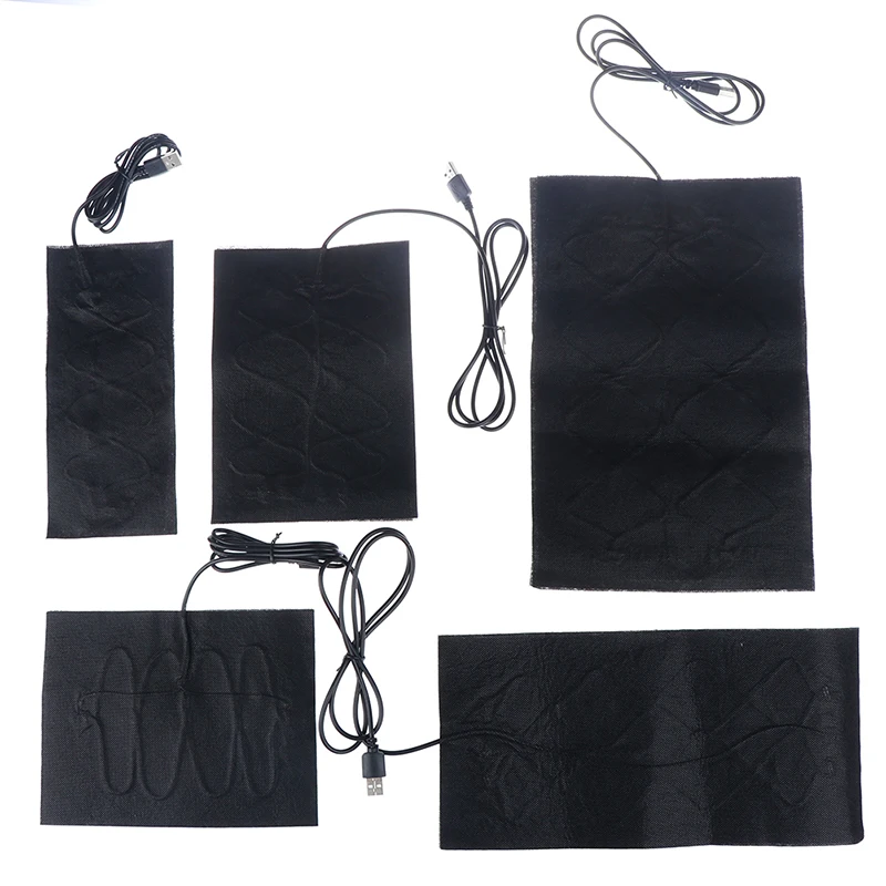 

USB Warm Paste Pads Fast-Heating Carbon Fiber Heating Pad Safe Portable Heating Warmer Pad for Cloth Vest Jacket shoes socks