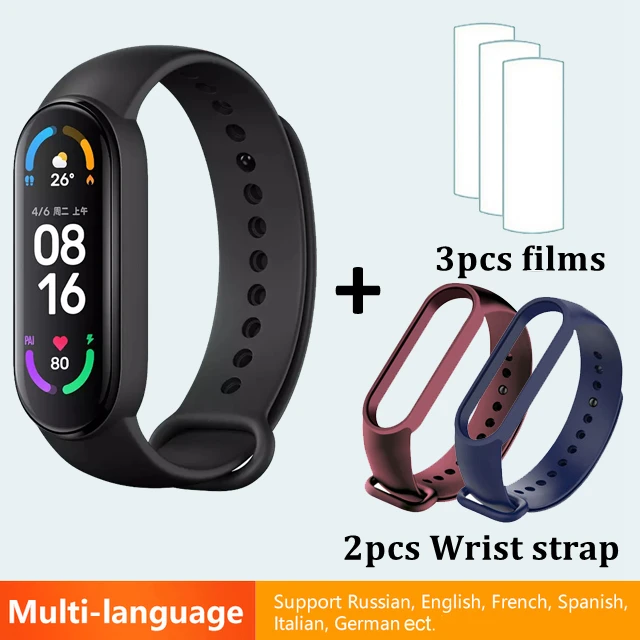 Original Xiaomi Mi Band 6 Smart Bracelet Watch Mi Smart Band 6 Sports Fitness Tracker AMOLED Screen Blood Oxygen Monitor Mi6 