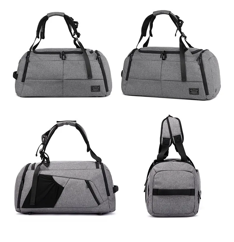 Fashion Multifunction Men Travelling Bags High Capacity Lndependent Shoe Position Dry And Wet Separation Anti-theft Laggage Bag