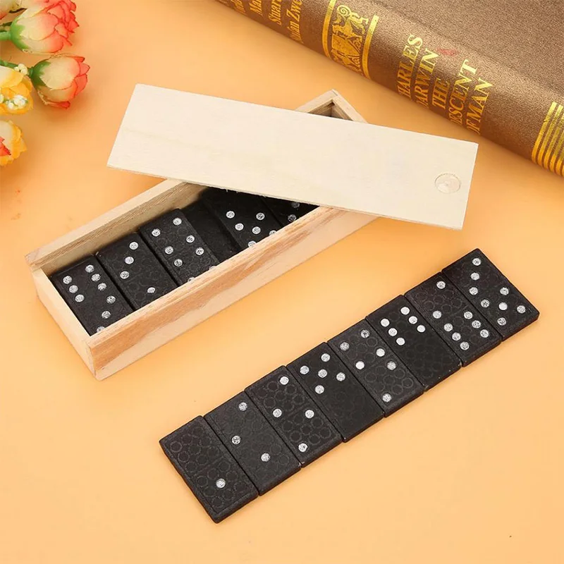 BMDT-28Pcs/набор Деревянные домино настольные игры игрушки домино путешествия забавная настольная игра для детей развивающие игрушки для детей Подарки