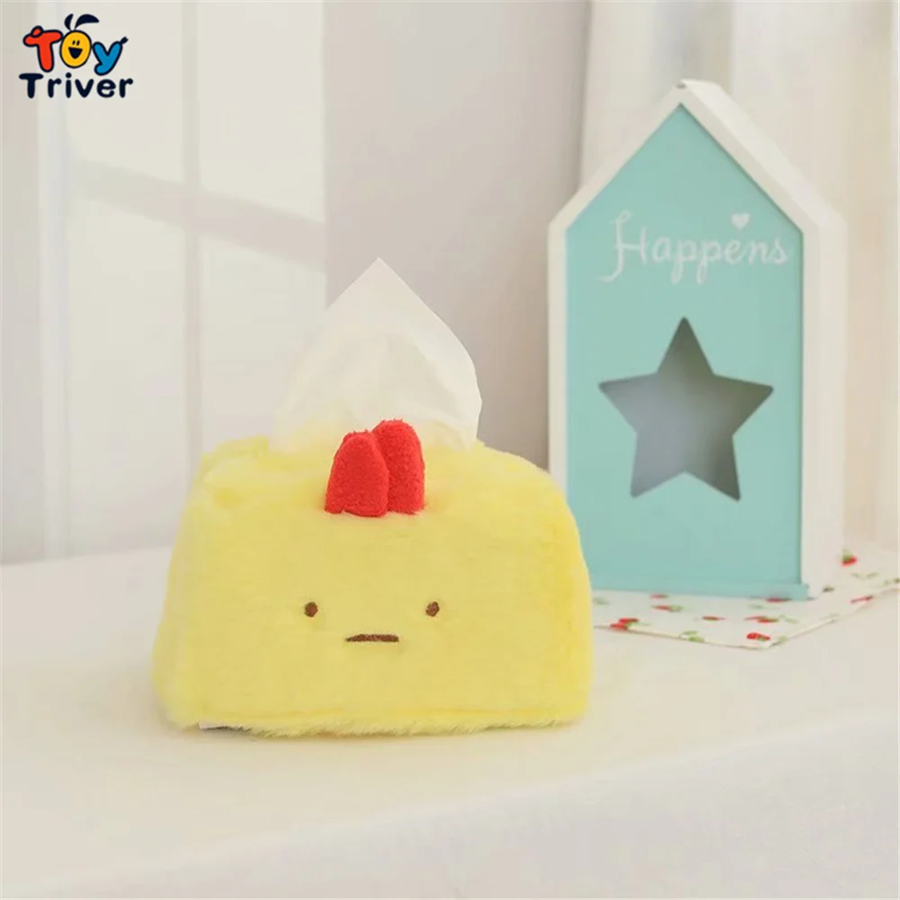 Kawaii Sumikko Gurashi, плюшевая игрушка, тривер, тканевая коробка, чехол для салфеток, бумажный держатель для салфеток, домашний магазин, декор для автомобиля, комнаты, салфетки, игрушки, подарок на день рождения