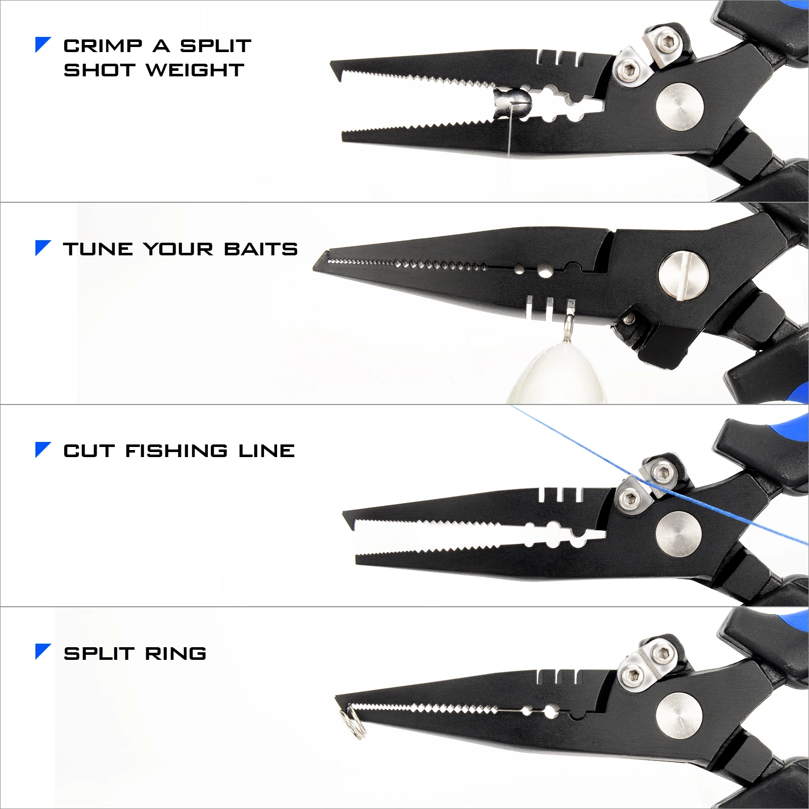 KastKing Intimidator Fishing Pliers Combo with Floating Lip Grip Steel  Pliers Multi-Function Fishing Tools Gear