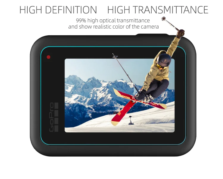 Аксессуары для камеры защита экрана из закаленного стекла для Gopro Hero 8 спортивная защита для экрана камеры пленка 1 Набор для Gopro 8