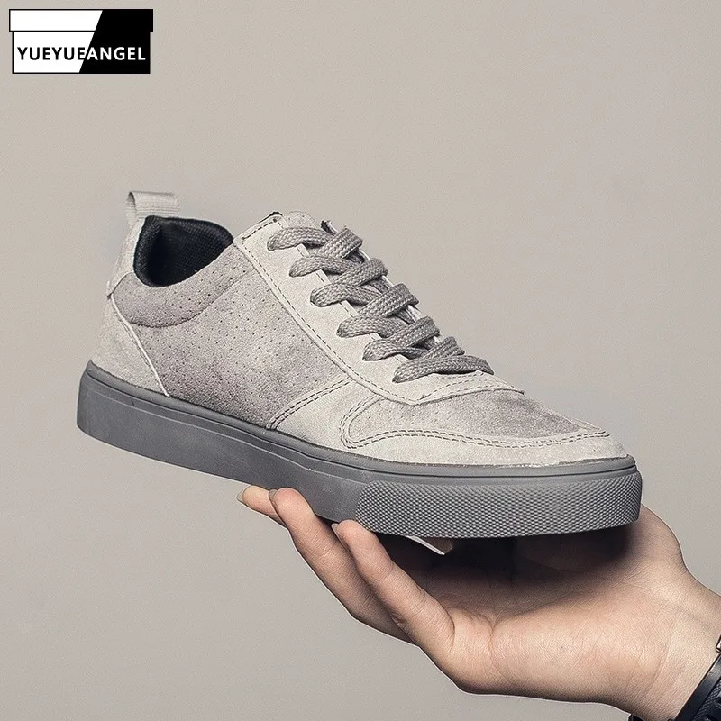 2019 Spring Autumn New Genuine Leather Sneakers Men Real Lace Up Round Toe Flats Retro Casual Shoes Korean Footwear Male |