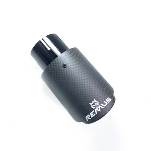 Image 3 - REMUS tubo de escape negro mate, accesorio para vehículos de acero inoxidable universal para modelo x4, con silenciador incorporado y micro cánulas