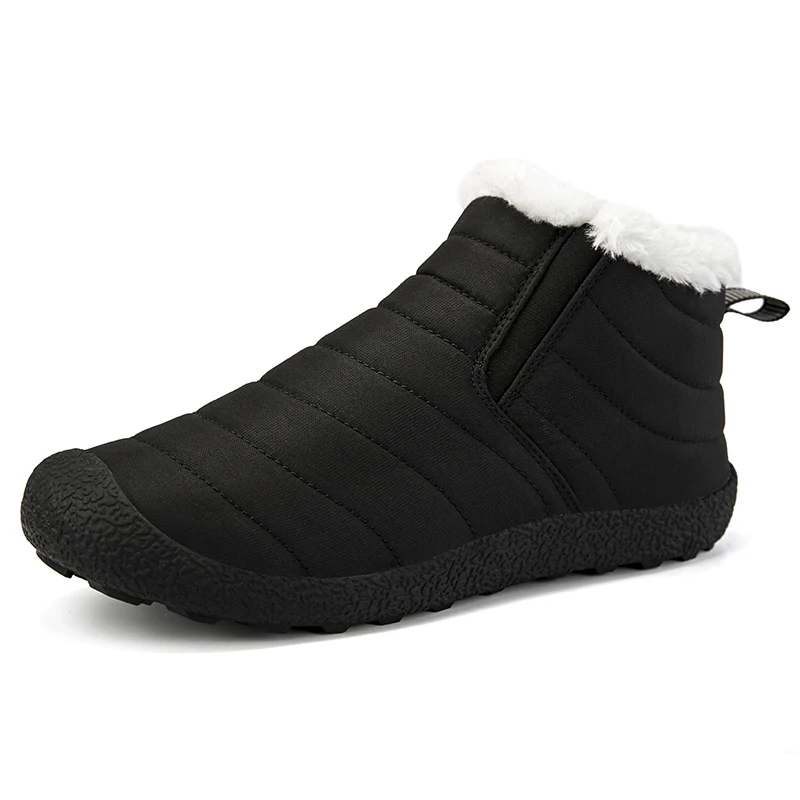 Black-high-top Г., женская и Мужская Унисекс Зимняя Повседневная легкая кожаная домашняя обувь с хлопковой подкладкой водонепроницаемые удобные тапочки, лоферы - Цвет: Black-high-top