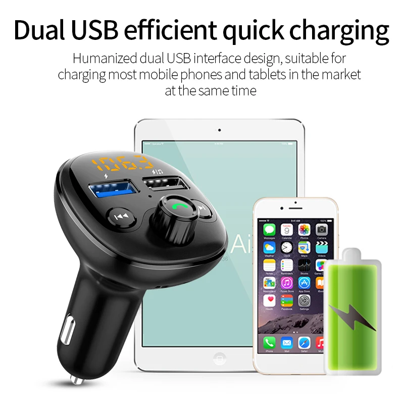 3 0 Автомобильное зарядное устройство USB Bluetooth громкой связи mp3 плеер/телефон на