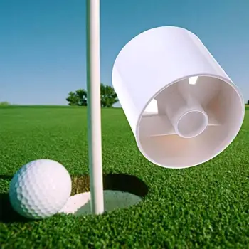 

White Golf Hole Cup Rings for Putting Green Standard Plastic Training Ball Socket Accessory Golf Outdoor Practice Cup Equipment