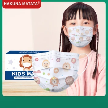 

100pcs Mask Kids Masks Disposable Child Mask 3 Layer Ply Filter mouth Face mask filter safe Breathable Anti Dust Mask Boys Girls