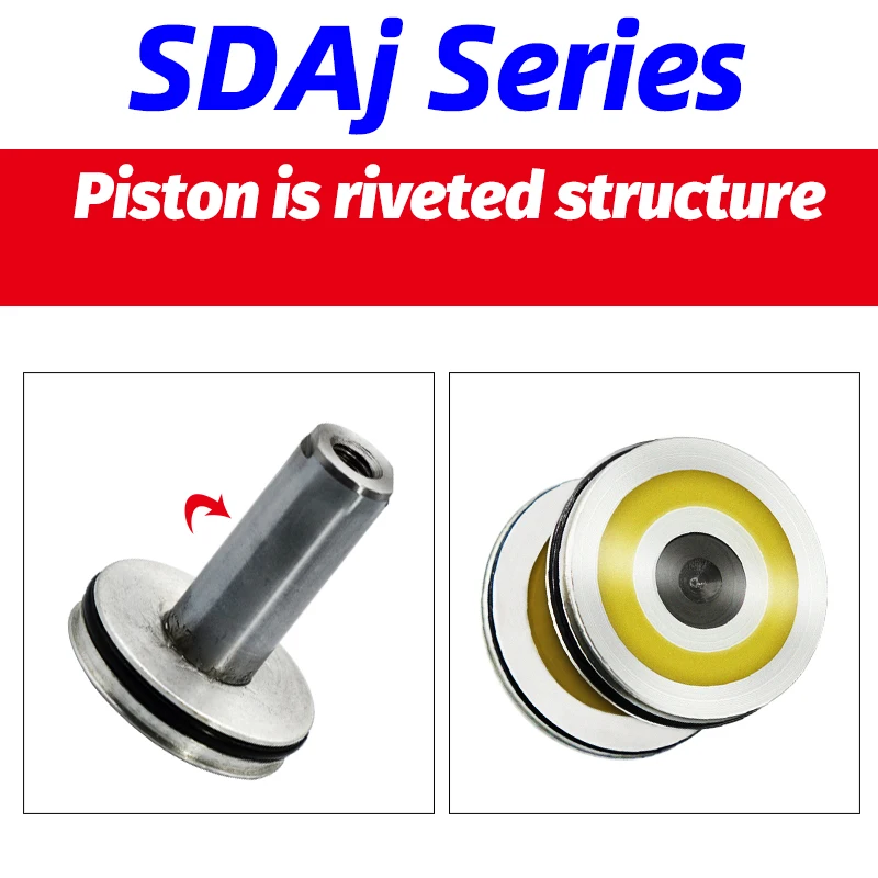 SDAJ SDAJ32 SDAJ40 X20X30X40X50X75X100 20 30 50 S B SB регулируемый ход пневматический цилиндр