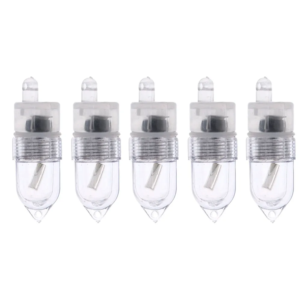 5 PCS LED Night Fishing Rod Bite Bait Alarm Light Clip On Alerter