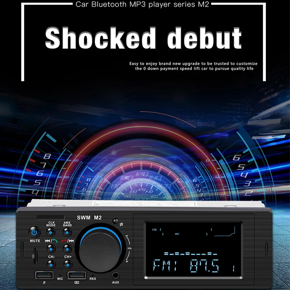 SWM M2 классическое Bluetooth винтажное автомобильное радио MP3 плеер стерео USB AUX классическое автомобильное стерео аудио мобильное зарядное устройство