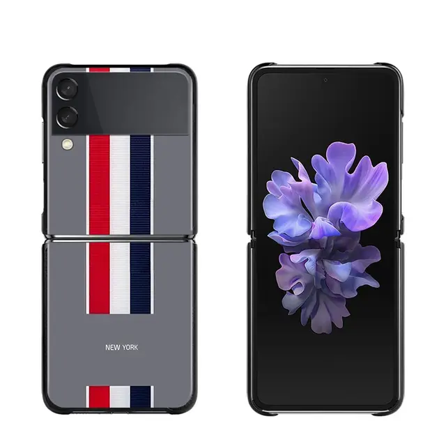 Luxury brand Tom Brown Phone Case For Samsung Galaxy Z Flip3 5G z flip Black Coque for samsung Z Flip 3 Zflip 5G Folding Fundas B03