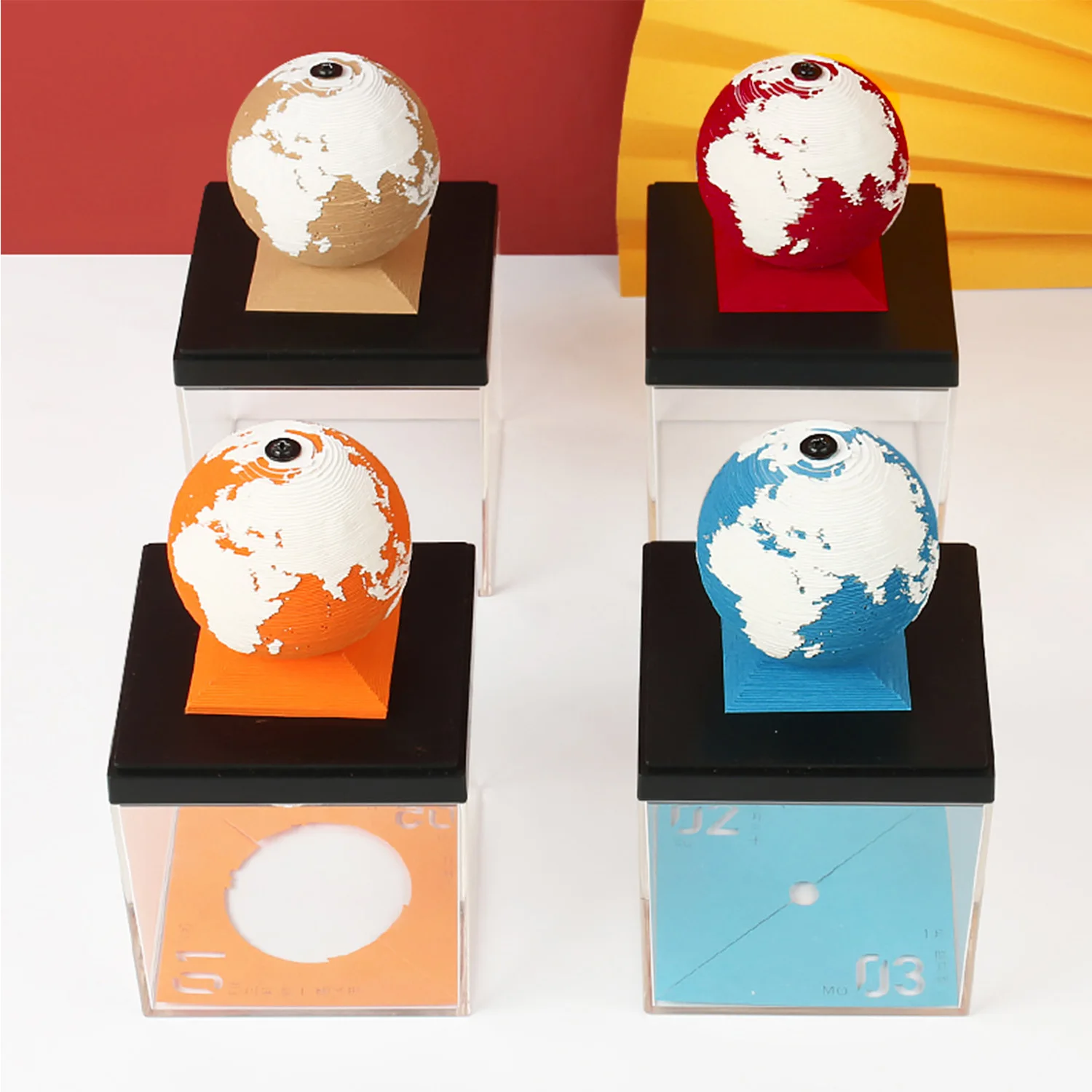 Memo Pad 3D Creative Earth Calendar 12 Months Calendar Scheduler Notepad Earth Block Kawaii Paper Earth Model Memo Block Gift - AliExpress
