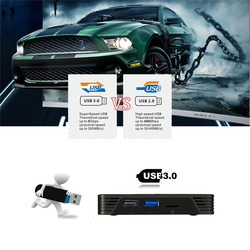 HAAYOT Android 9.0 Smart TV Box Rockchip Rk3368 8 core 4G 64G/128G Set Top Box Wifi Tvbox Gamer 4K IPTV Mediaplayer Box X88 Pro
