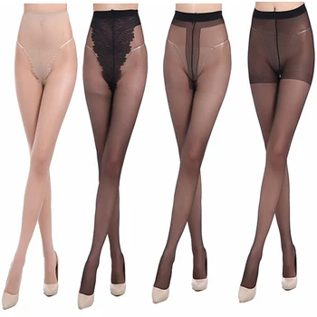 

Sexy Stockings Tights Crotchless Women Pantyhose Transparent Thin Nylon Tights Stretchy Seamless Slim Stockings Female Ladies