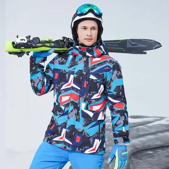 

Man Winter Ski Jacket Waterproof Windproof Thicken Thermal Sport Snow Coat Male Snowboard Skiing Jacket -30 Degrees Cyf262