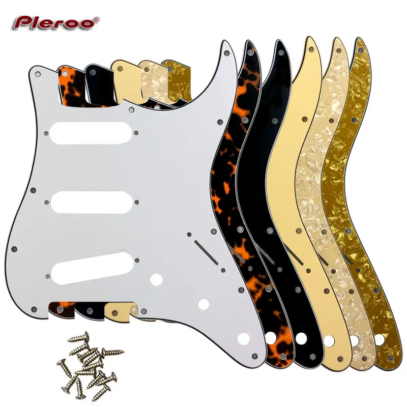 

Pleroo Guitar Parts - For US three reverse-mounted 65 single-coil Scratch Plate Strat with 11 Srew Hole for ST SSS pickups