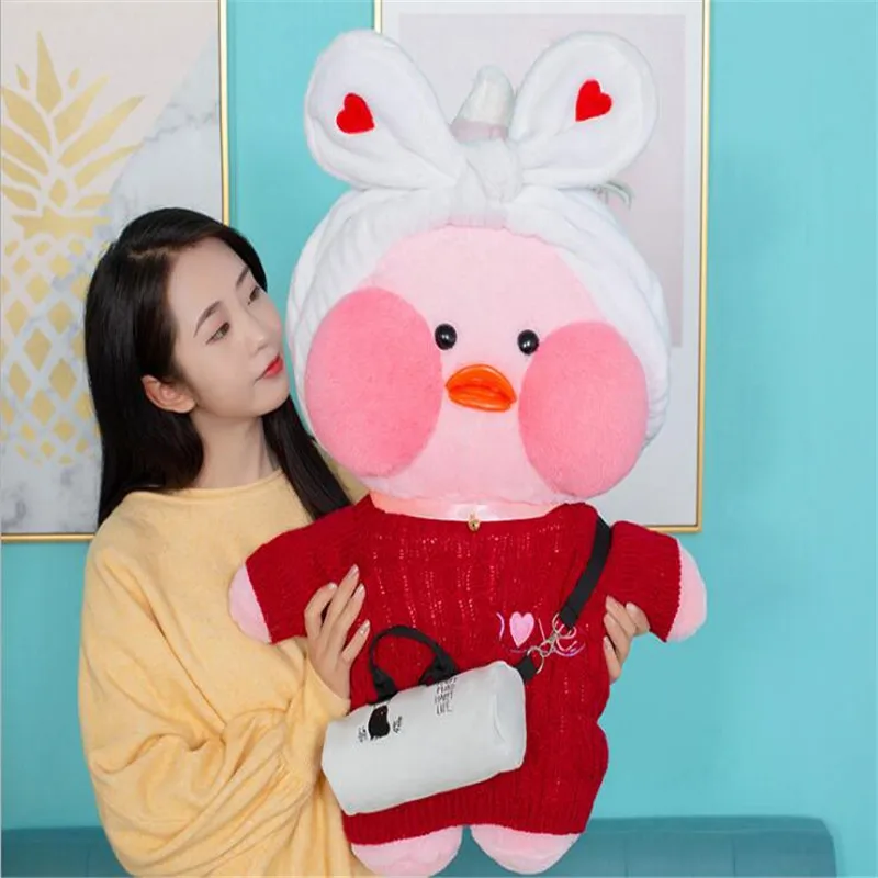 80 см Kawaii супер большой Lalafanfan плюшевые мягкие игрушки кафе Мими утка плюшевые игрушки подарки на день Святого Валентина украшения игрушки для девочек - Цвет: NO.35