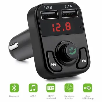 

Vehemo Wireless Radio Adapter Fm Car FM Transmitter Bluetooth FM Transmitter Universal FM Adapter Handfree AUX Stereo