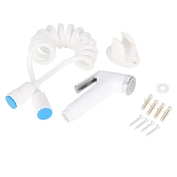 

High Quality Durable Push Switch Auto-Recovery Mini Handheld Toilet Bidet Spray Shower Head Bathroom Body Cleaner Hose Adapter