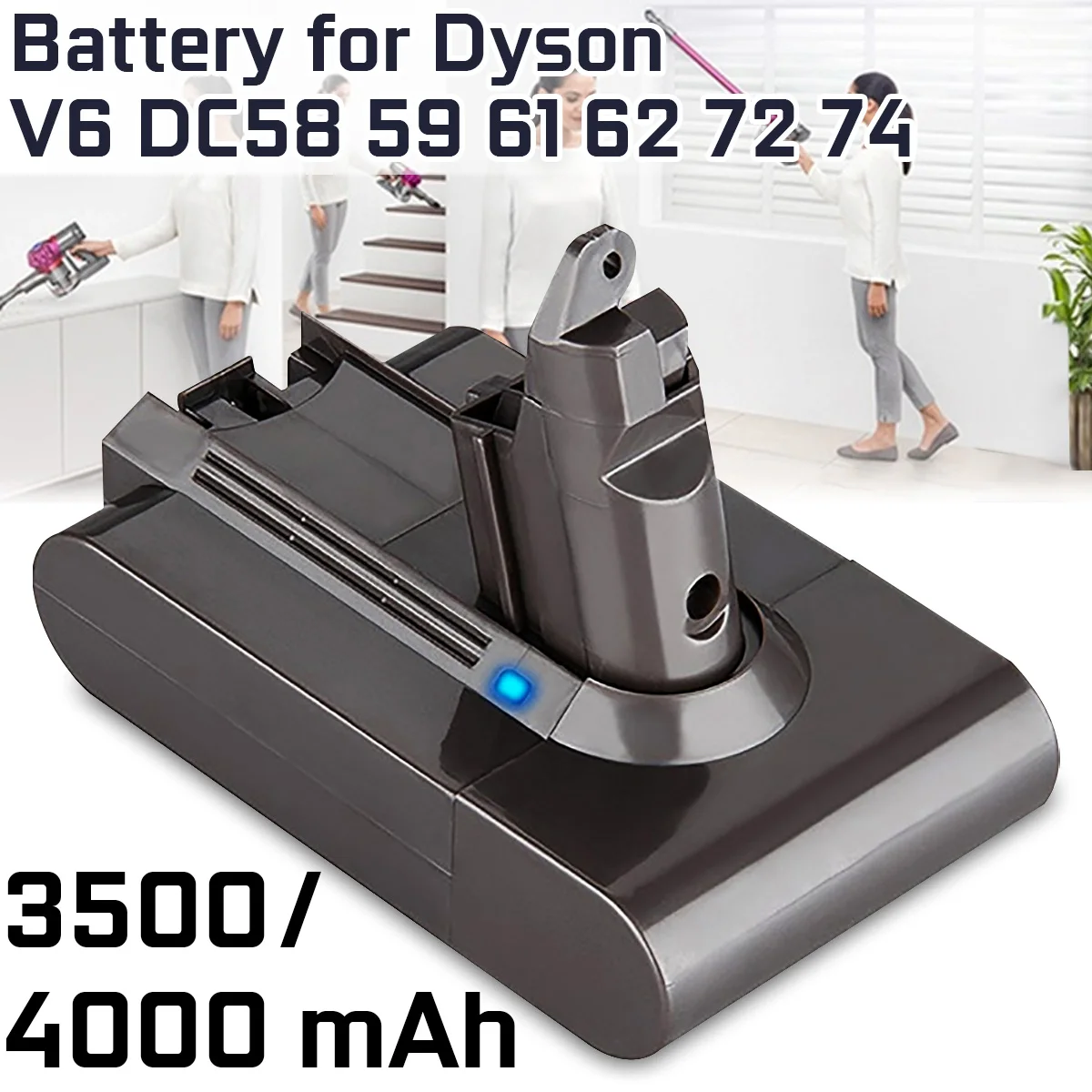 4000mAh 3500mAh литий-ионный пылесос батарея Замена для Dyson батарея V6 DC58 59 61 62 72 74 сменная батарея