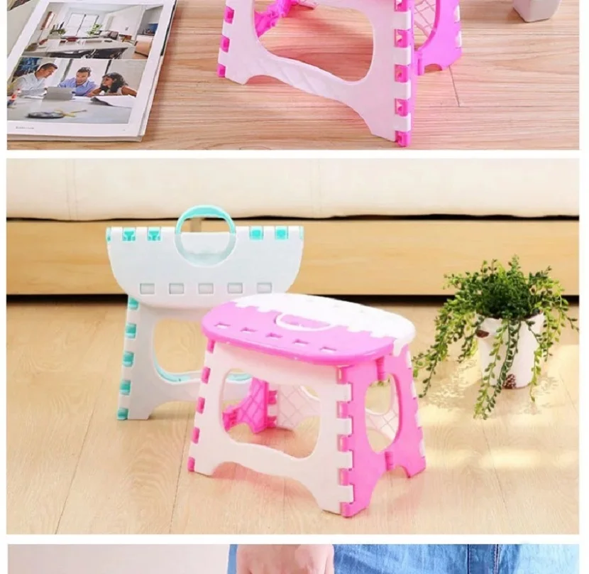 

Plastic Multipurpose Folding Footstool Home Stool Train Outdoor Chair Storage Portable Stool Home Storage Chair