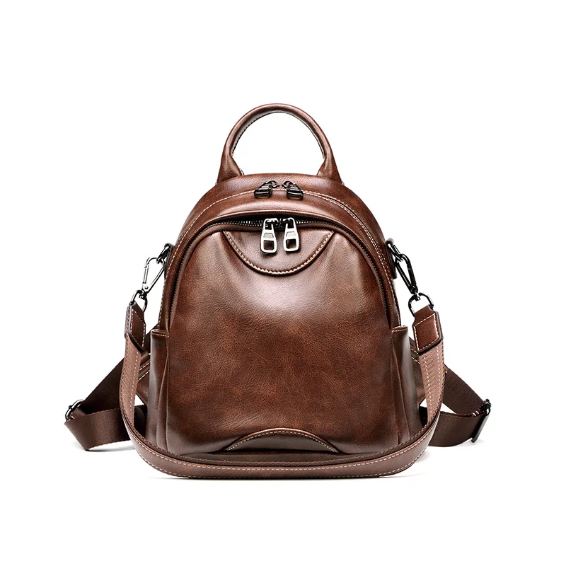 Brown HFCCJJ новые черные школьные сумки для подростков девочек Женский рюкзак женский рюкзак для путешествий Mochila Feminina sac a dos HC050 - Цвет: Brown