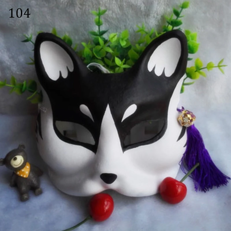 Anime Mask 104 Маска сычуаньской оперы, полумаска лисы для косплея, сценического шоу, танцев, вечерние, на Хэллоуин, прямая трансляция, реквизит для видеосъемки, маска - Цвет: Anime Mask 104