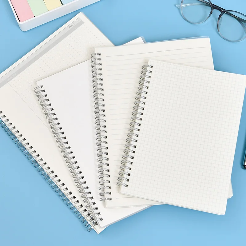 Deli Notebook Grid Spiral NoteboY Simple Thick Wrong Topic Blank Squares B5 Notebook A4 Spiral Notebook