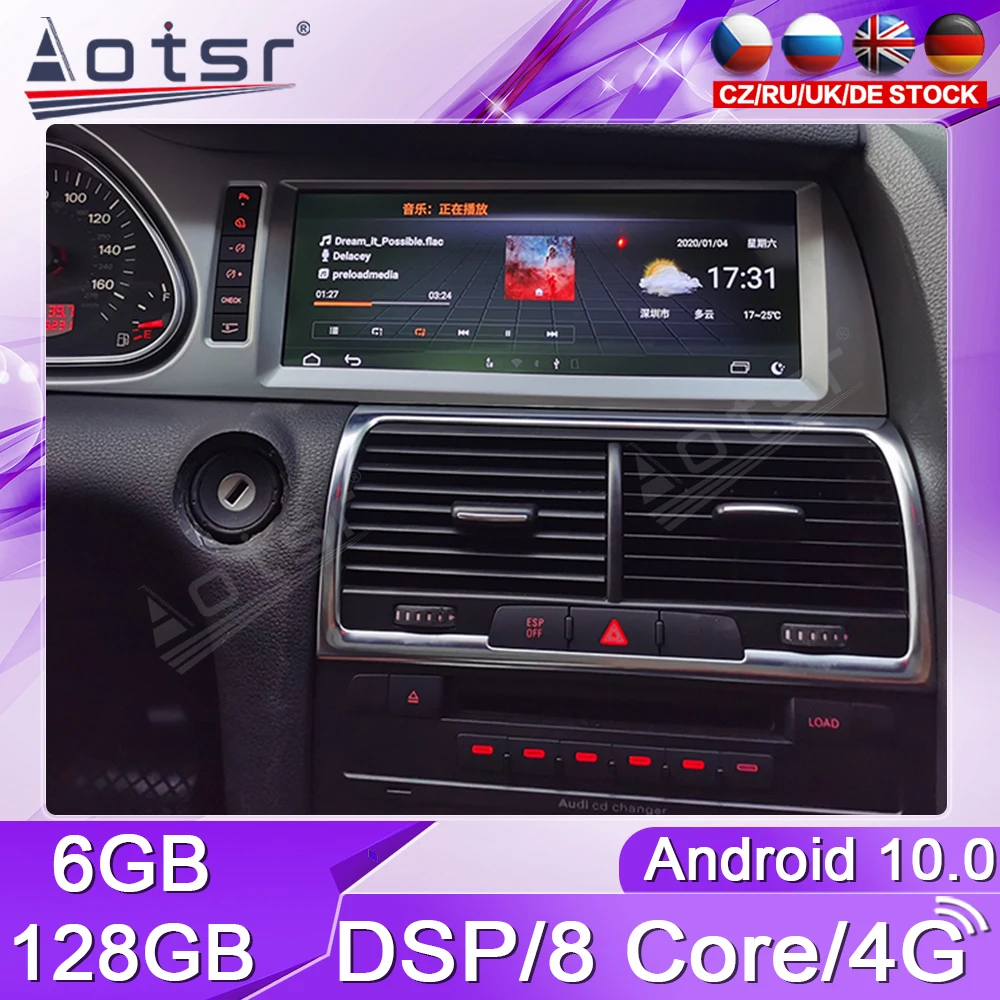 

Android 9.0 Carplay Car Radio For Audi Q7 2005-2014 GPS Navigati Multimedia Bluetooth Touch Auto Recorder Screen Head unit DSP