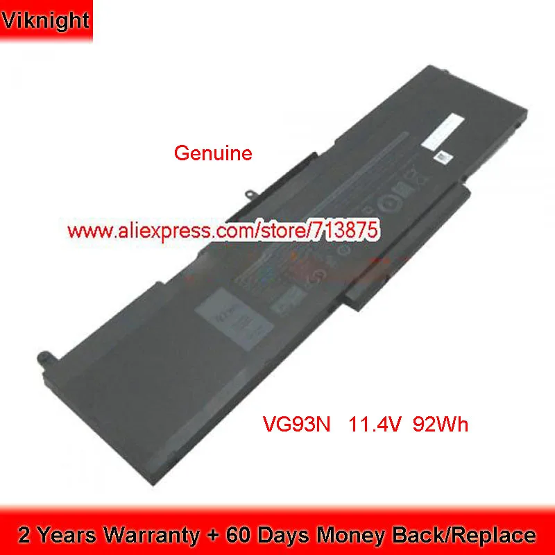 Натуральная 11,4 V 92Wh VG93N WFWKK Батарея для Dell Precision 15 3520 3530 Latitude 5580 5591