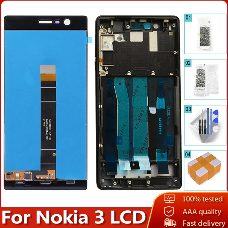 Оригинальный ЖК дисплей для Nokia 3 сенсорный экран 5 0 дюйма дигитайзер в сборе