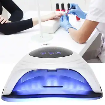 

For Nails 168W LED UV Gel Nail Polish Dryer Lamp Intelligent Timing Nail Curing Machine 54pcs Lamp Beads Fast Drying Nail Lamps