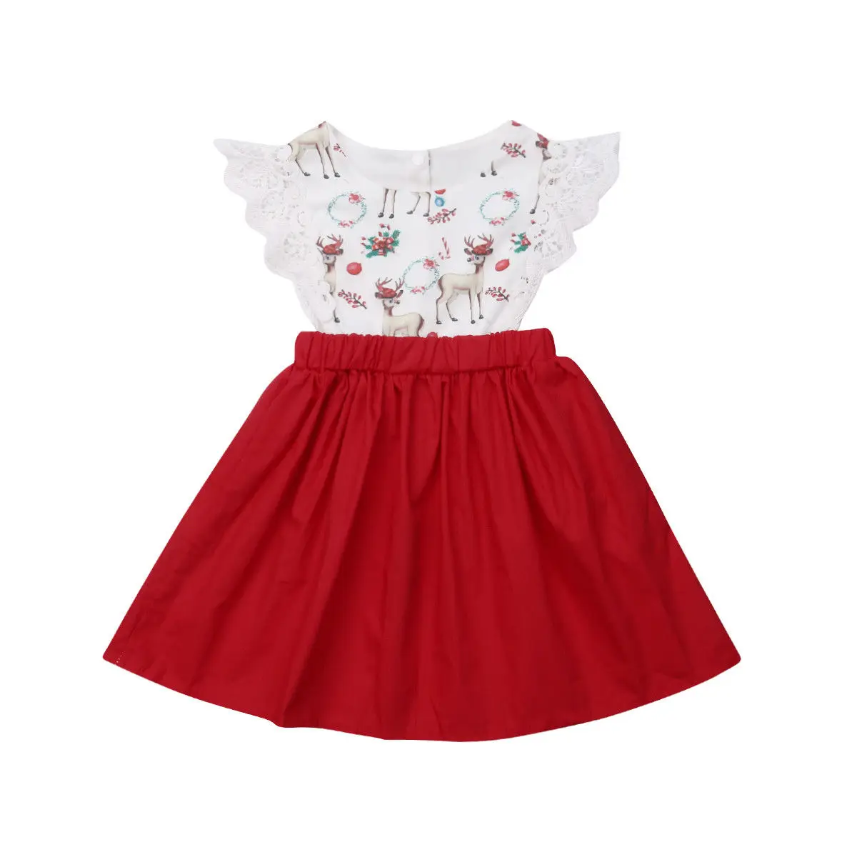 Deer Dress 90 Рождественский костюм для маленьких девочек; хлопковый Детский комбинезон клетчатый комбинезон+ платье-пачка; одежда для сестры; Рождественская одежда - Цвет: Deer Dress 90