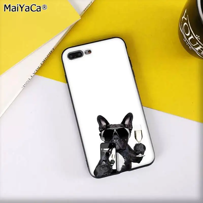 MaiYaCa Frenchies Симпатичный щенок мопс-бульдог Новинка чехол для телефона Fundas чехол для iPhone 11 pro XS MAX 8 7 6 6S Plus X 5 5S SE XR - Цвет: A4