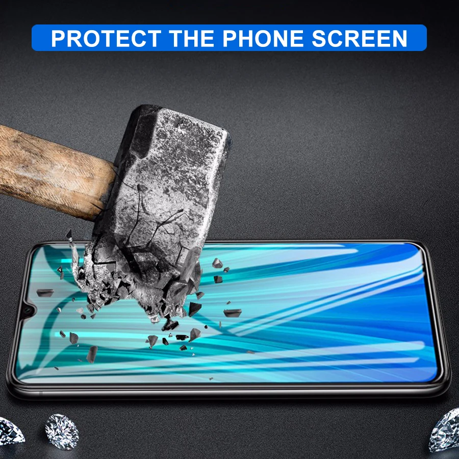 Защитное стекло с полным покрытием 9D для Xiaomi Redmi Note 9 8 7 Pro 9S 8T Защита экрана 8A 7A Camare