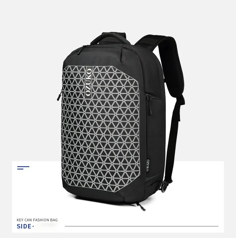 OZUKO мужской рюкзак для ноутбука 15," Модный водоотталкивающий usb зарядка многофункциональная дорожная сумка рюкзак мужской Mochilas защита от кражи