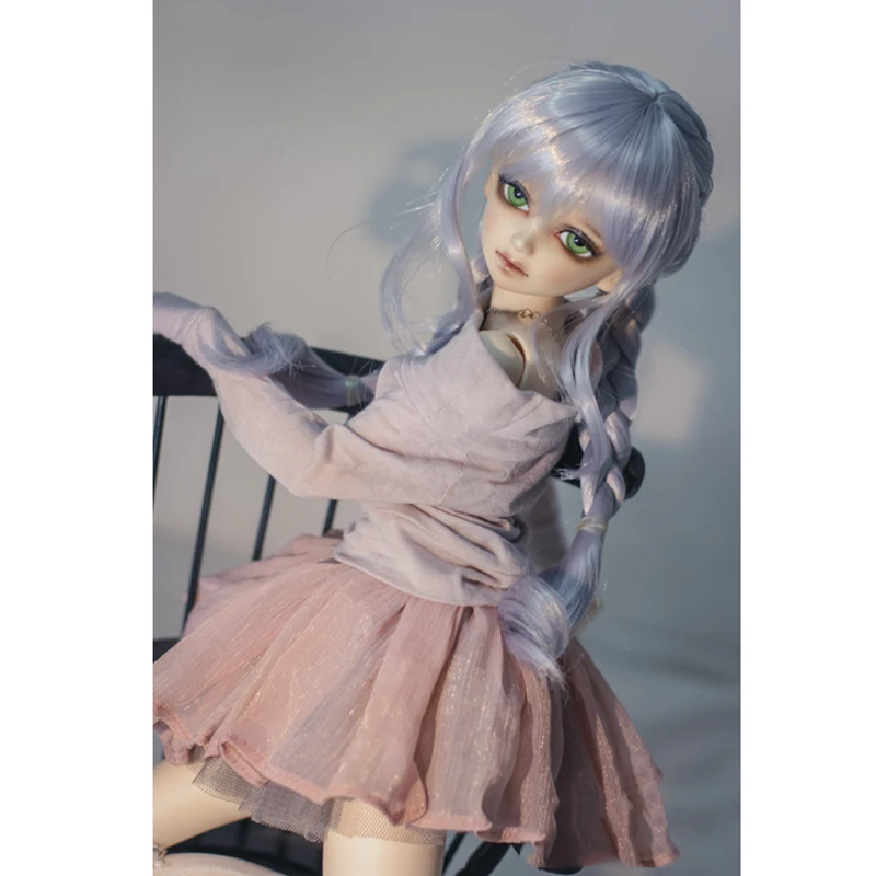 Bybrana 1/3 1/4 1/6 BJD SD куклы парики длинные Straigst двойной твист оплетка высокого Температура волокна для кукол
