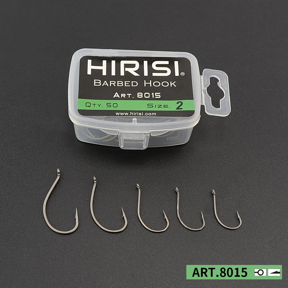 50 stücke Beschichtet High Carbon Stahl Stacheldraht haken Karpfen Angeln Haken Pack Tackle Zubehör 8015 – Detail 1