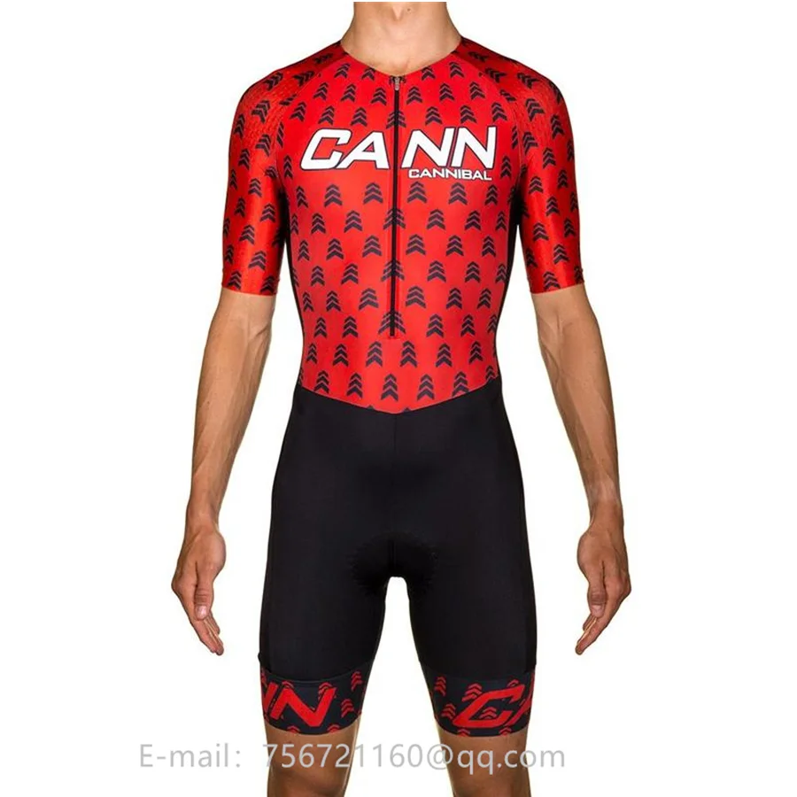 CANNIBAL pro team, летний облегающий костюм для велоспорта, мужской, ropa ciclismo, спортивный, для улицы, Железный человек, Триатлон, три части, MTB, кожаный костюм - Цвет: Синий