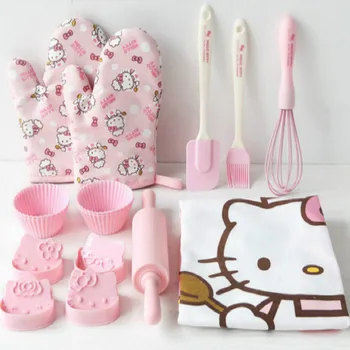 

Hellokitty kitchen Children's Parent-child DIY Making Cookies Muffin Cake Tool Household Baking Mold Set Bakeware Set Baking kit