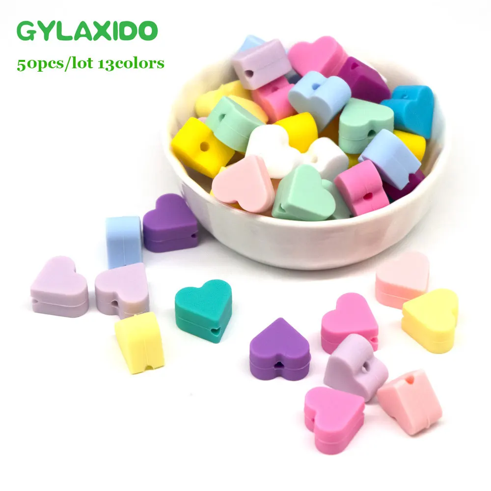 GYLAXIDO 50 шт. Мини Сердце Корона Звезда Perle силиконовые бусины сделай своими ругами