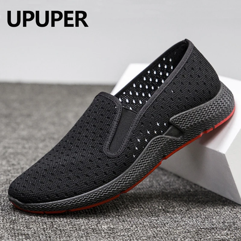 

Spring Summer Men Shoes Breathable Mesh Falt Shoes For Men's Casual Shoes Slip-On Hollow Out Sneakers Men Vulcanize Shoes