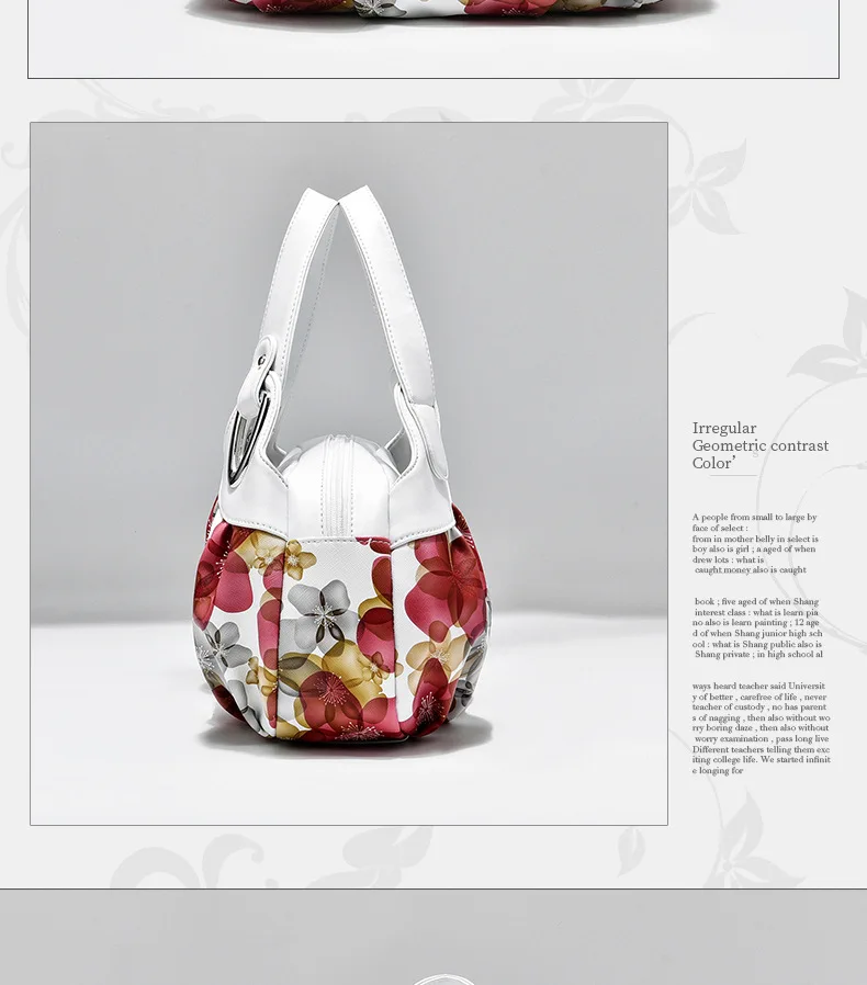 2022 Fashion Women Shoulder Bags Printed Flowers Ladies Messenger Bag Designer Luxury Brand High Quality Leather Ladies Handbag
