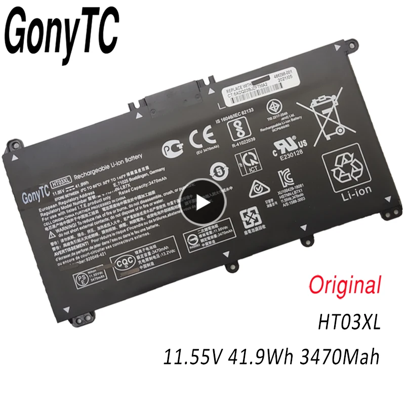 Genuine HT03XL HT03 Battery for HP Pavilion 14-CE0001LA 14-CE0014TU 14-CE0010CA HSTNN-LB8L L11421-421 | Компьютеры и офис
