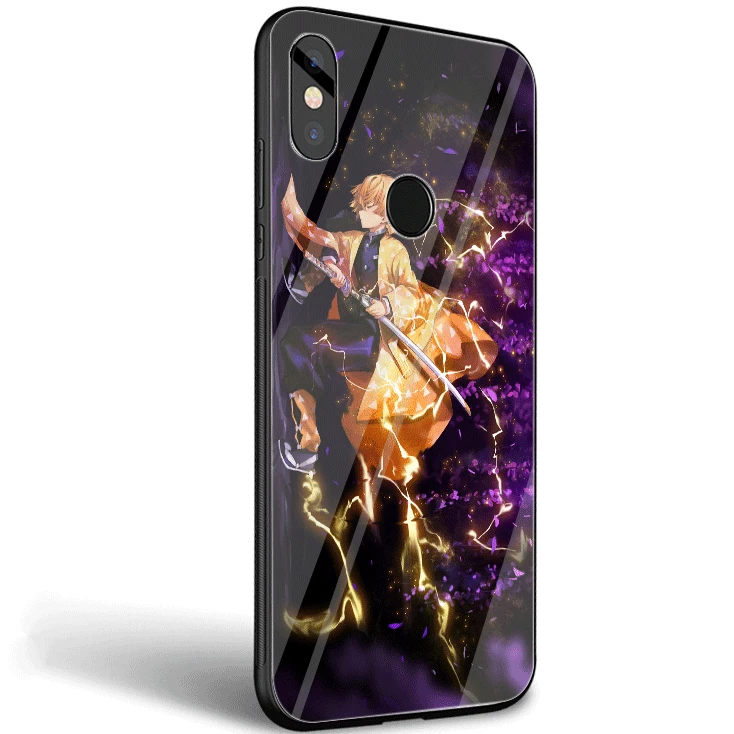 Чехол для мобильного телефона из стекла ТПУ Для Xiaomi Note7 5 6 Pro Poco F1 A1 A2 4X5X6X9 чехол Agatsuma Zenitsu Demon Slayer - Цвет: G1