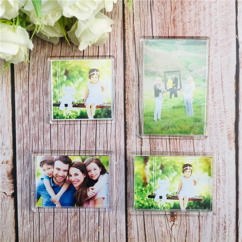 

1x Blank Clear Acrylic Fridge Magnets Frame 77x57mm&65*65mm Photo Size 69*49&57*57, QUALITY PREMIUM PHOTO FRAME DIFFERENT SIZES