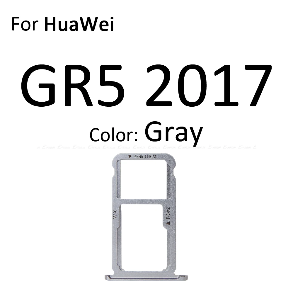Sim Micro гнездо для sd-карты держатель Слот лоток ридер для Huawei Honor 7X7 S GR5 адаптер контейнер Сменные соединительные детали - Цвет: For GR5 2017 Gray