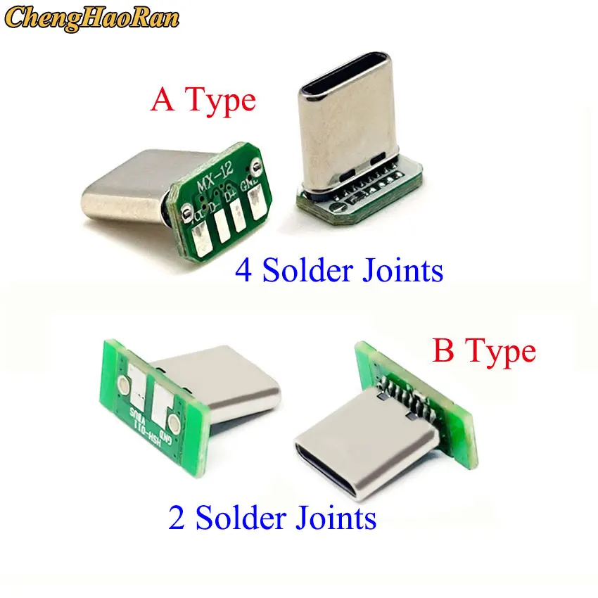 YUXI 1PCS USB 3.1 Type C Vertical Patch Board 16pin 4 /2Welding Wire Data  Band PCB USB Board Male Head 16P Usb C Connector - AliExpress